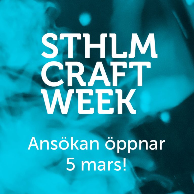 Logotyp för Stockholm Craft Week 2024