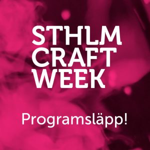 Stockholm Craft Week 2023, Programsläpp