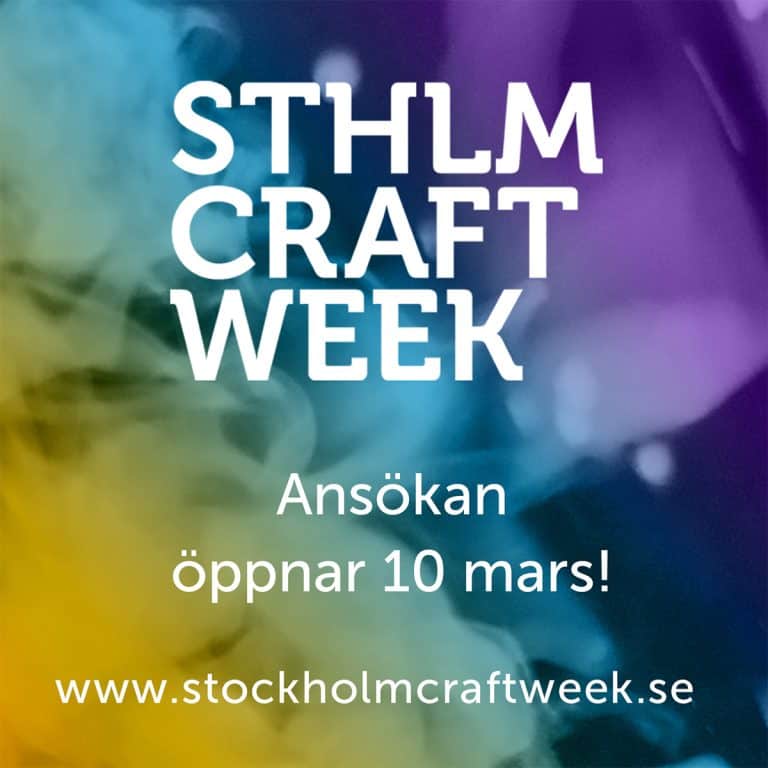Stockholm Craft Week 2026