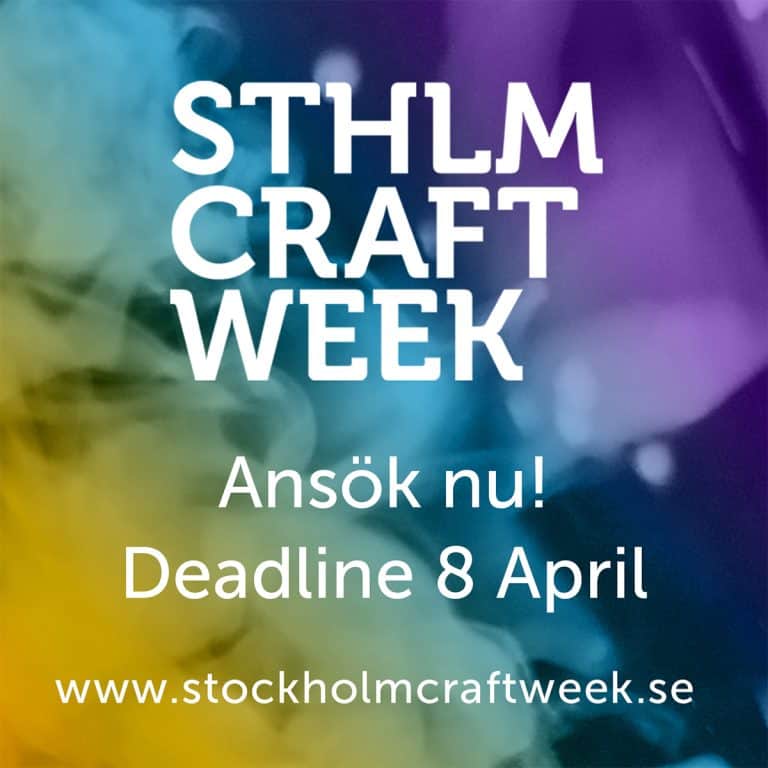 Stockholm Craft Week 2026
