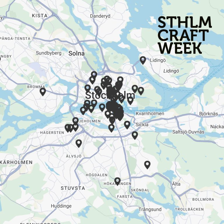 Stockholm Craft Week karta över Stockkolm